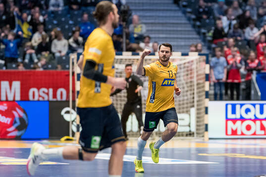 Sebastian Karlsson of Sweden celebrates