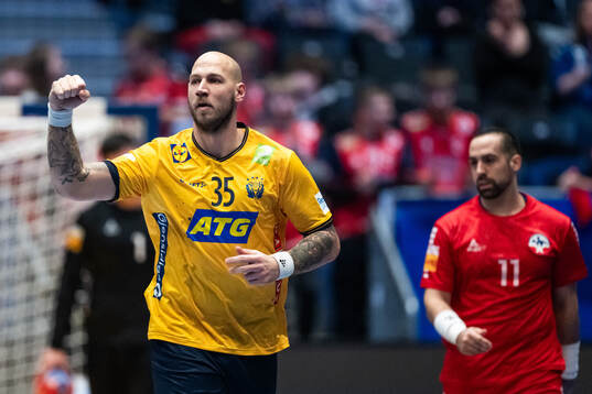 Andreas Nilsson of Sweden celebrates