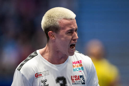 Sean Corning of USA celebrates
