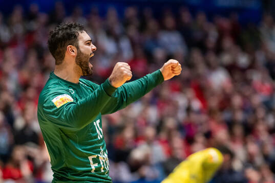 Goalkeeper Rangel da Rosa of Brazil celebrates