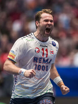 Petter Øverby of Norway celebrates