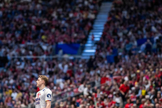 Kristian Bjørnsen of Norway looks dejected