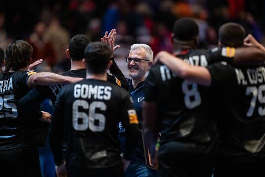 Head coach Paolo Pereira of Portugal celebrates