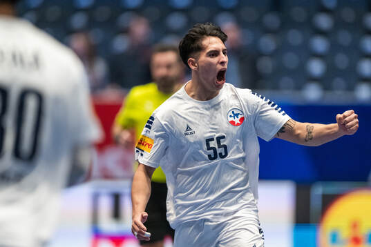 Francisco Ahumada of Chile celebrates