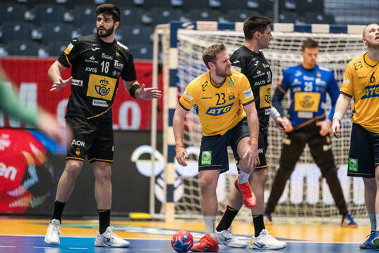 Albin Lagergren of Sweden in pain