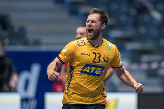 Albin Lagergren of Sweden celebrates