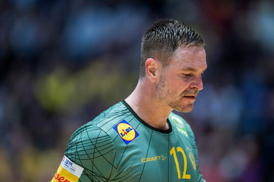 goalkeeper Andreas Palicka of Sweden looks dejected