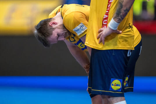 Albin Lagergren of Sweden looks dejected
