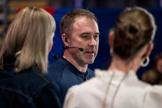 Head coach Michael Apelgren of Sweden in the studio of