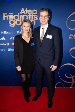 Carolina Wikström och Christian Ahlsén på röda mattan