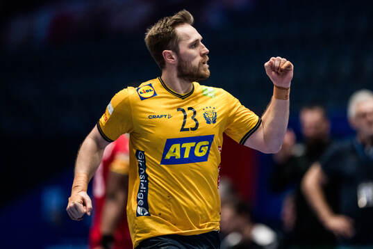 Albin Lagergren of Sweden celebrates