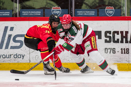 Brynäs Maude Poulin-Labelle och Modos Darcie Lappan