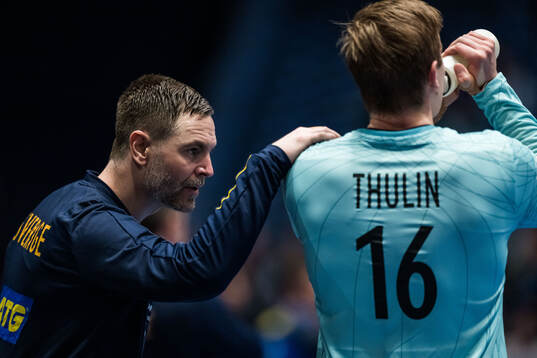 Goalkeeper Andreas Palicka and goalkeeper Tobias Thulin of