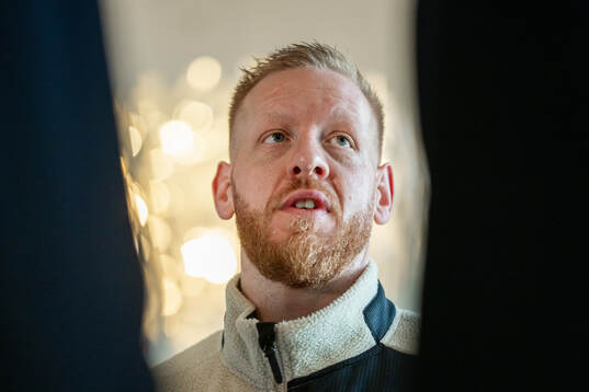 Jim Gottfridsson of the Swedish national handball team at a