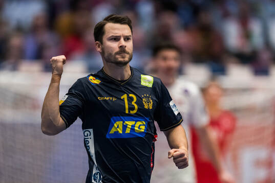 Sebastian Karlsson of Sweden celebrates