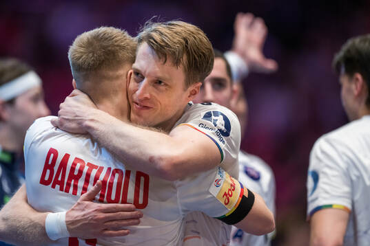 Kristian Bjørnsen of Norway celebrates
