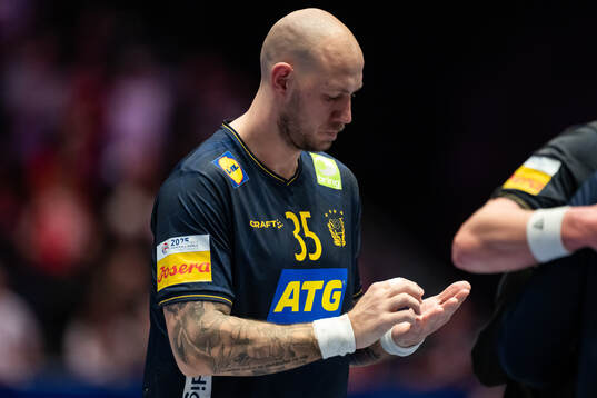Andreas Nilsson of Sweden looks dejected