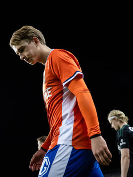 Noah Tolf of IFK Göteborg enters the pitch