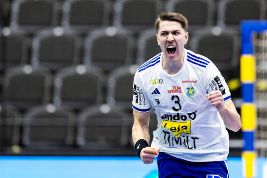 Ystad IFs Oskar Joelsson jublar