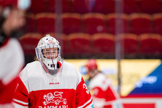 goaltender Caroline Bjergstad of Denmark