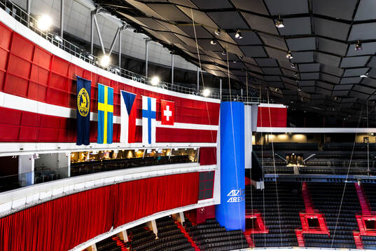 General interior view of Avicii Arena from the top seat rows