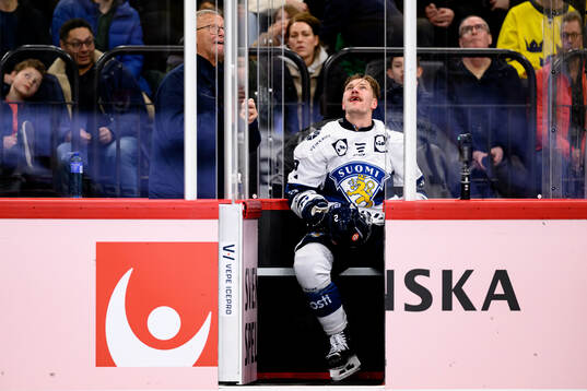 Oskari Laaksonen of Finland in the penalty box