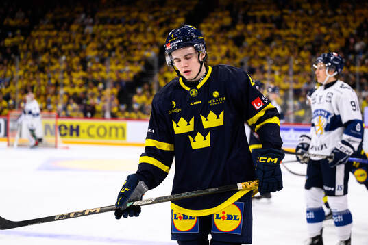 Axel Sandin Pellikka of Sweden looks dejected