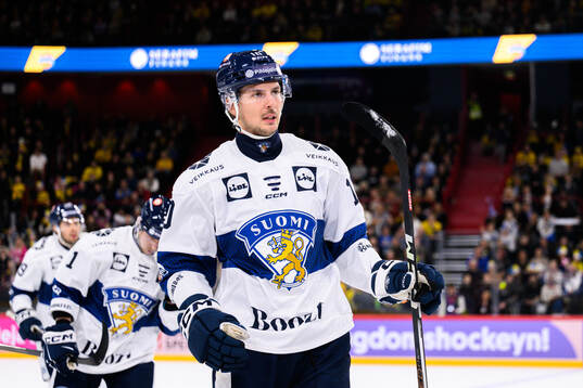 Eemeli Suomi of Finland celebrates 0-2 goal