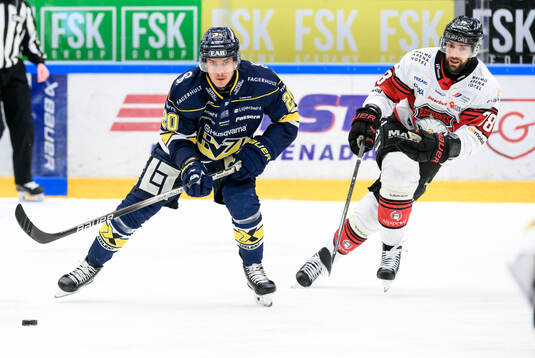 HV71s Andre Petersson och Malmö Redhawks Robin Hanzl