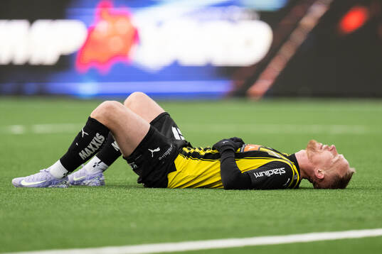Häckens Mikkel Rygaard Jensen deppar