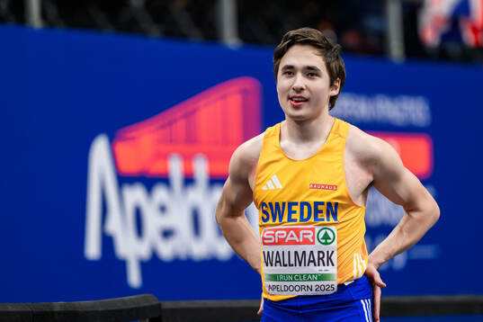 Gabriel Wallmark of Sweden looks dejected when competing in