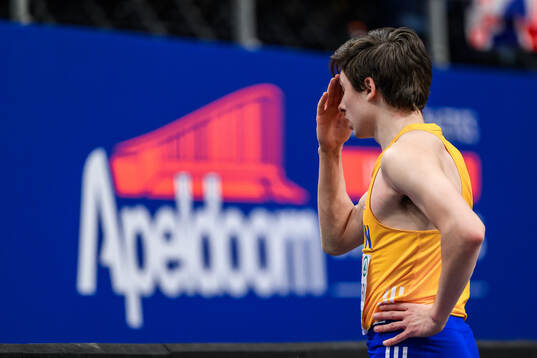 Gabriel Wallmark of Sweden looks dejected when competing in