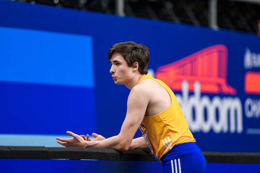 Gabriel Wallmark of Sweden looks dejected when competing in