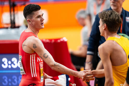 Jakob Asserson Ingebrigtsen of Norway and Samuel Pihlström