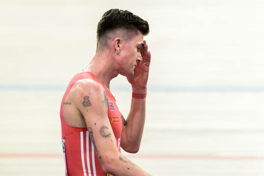 Jakob Asserson Ingebrigtsen of Norway looks dejected