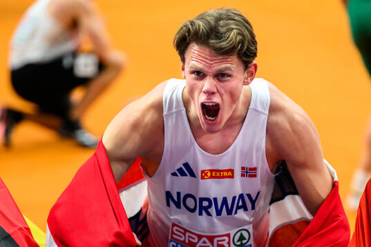 Sander Skotheim of Norway celebrates