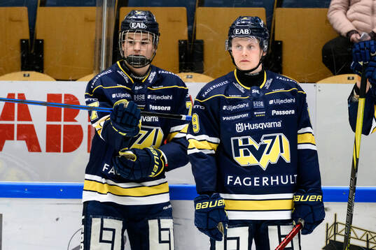 HV71s Albert Schioldan och Hugo Pettersson