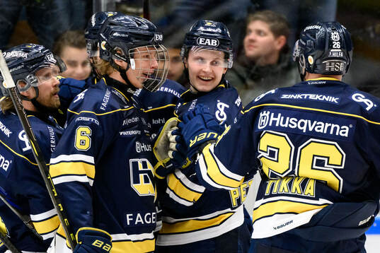 HV71s Hugo Pettersson jublar