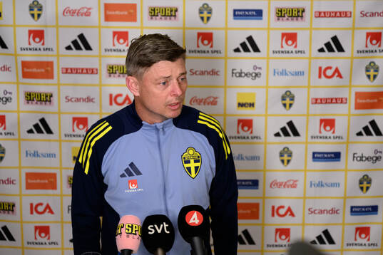 Head coach Jon Dahl Tomasson of the Swedish men's national