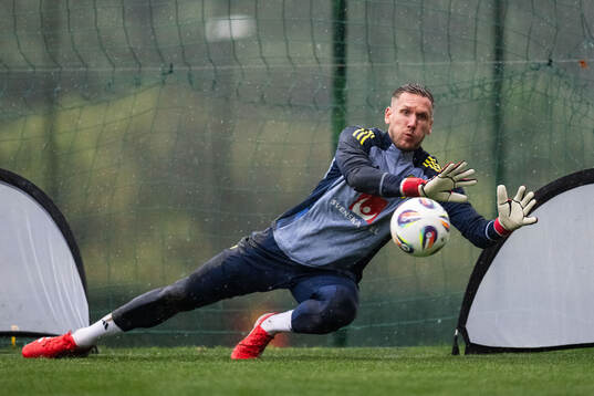 Goalkeeper Robin Olsen of the Swedish men's national