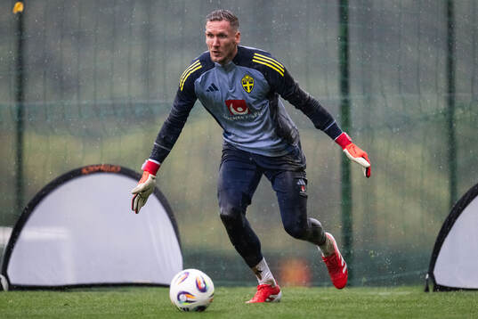 Goalkeeper Robin Olsen of the Swedish men's national