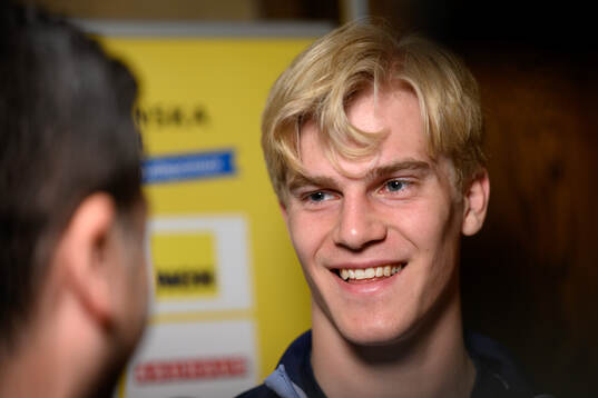Lucas Bergvall of the Swedish men's national football team