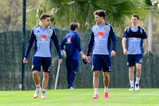 Yasin Ayari and Besfort Zeneli of the Swedish men's