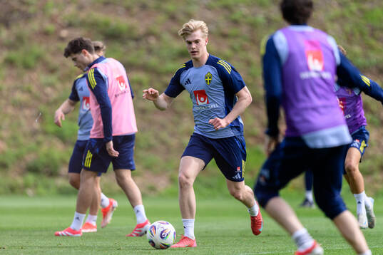 Lucas Bergvall of the Swedish men's national football team