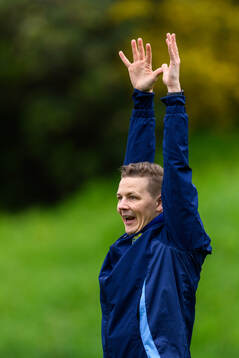 Goalkeeper coach Maths Elfvendal of the Swedish men's