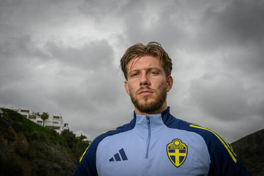 Anton Saletros of the Swedish men's national football team