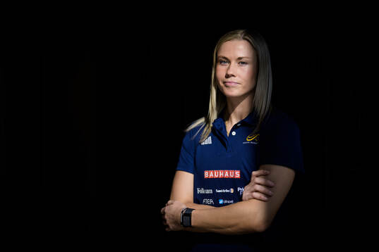 Bianca Salming of the Swedish national athletics team poses