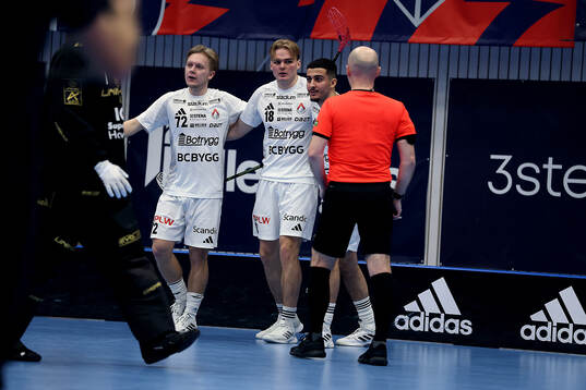 Linköpings Melker Hemmingberg, Philip Fox och Ahmad Aldeeb