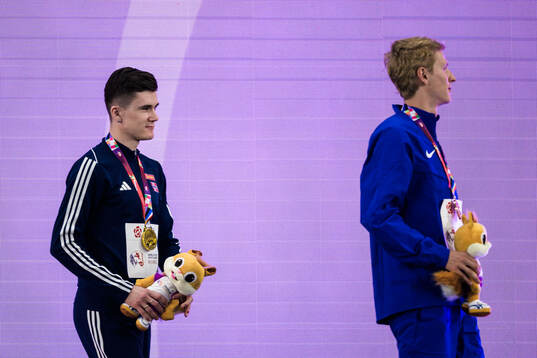 Jakob Asserson Ingebrigtsen of Norway celebrates