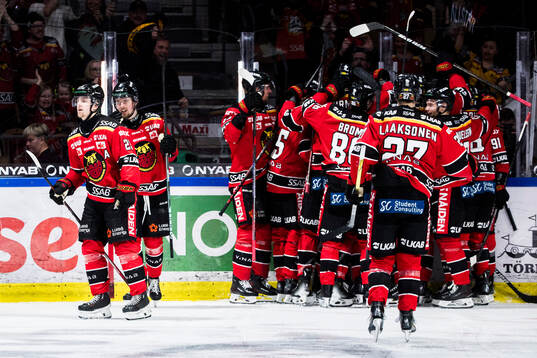 Luleås spelare jublar